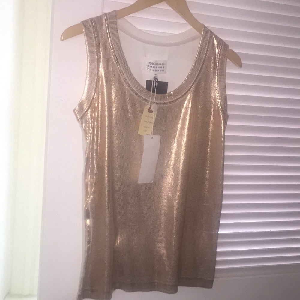 NWT Maison Martin Margiela Metallic Shimmer Tank